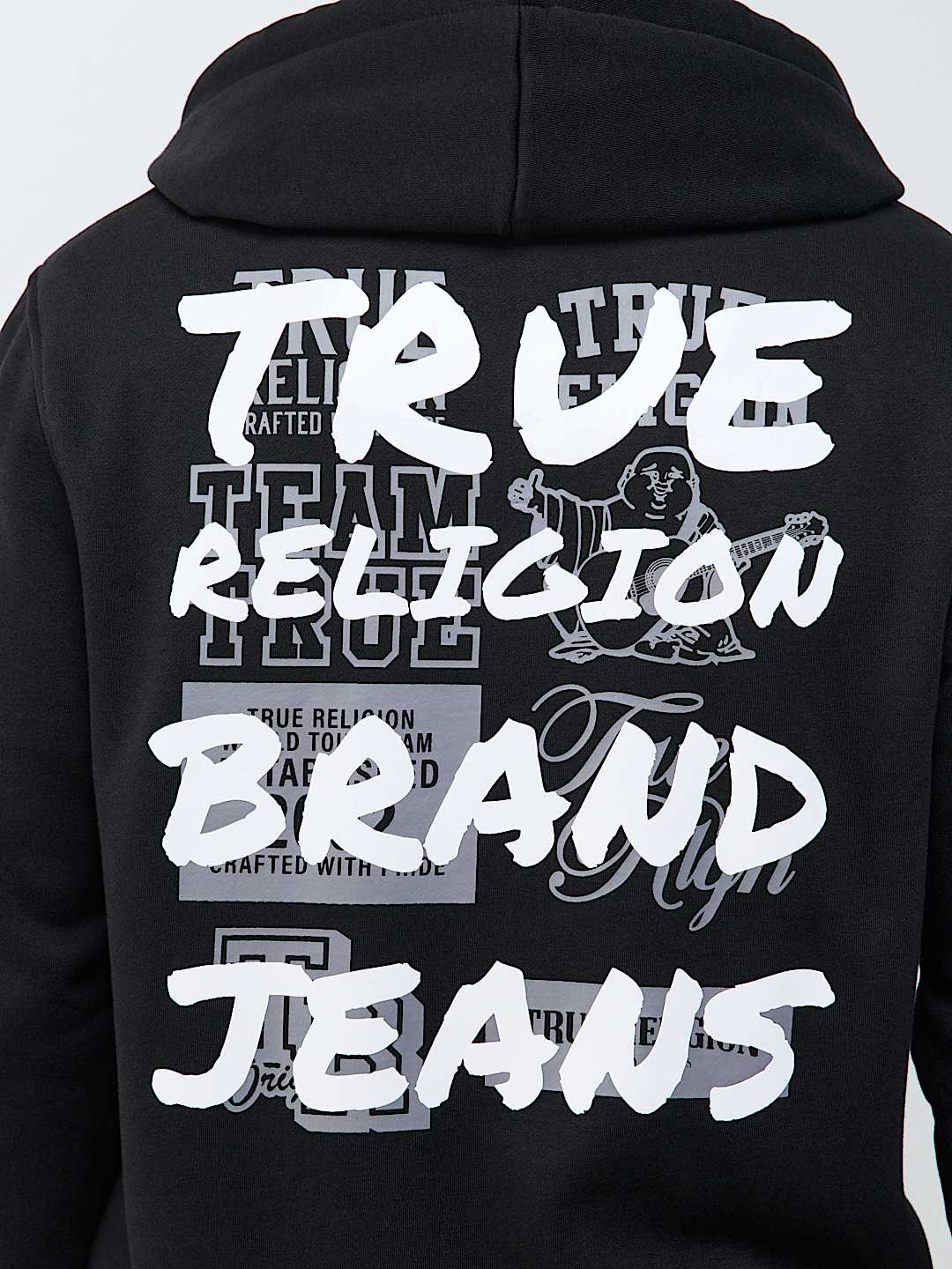 SCRIPT NEWSPAPER ZIP HOODIE