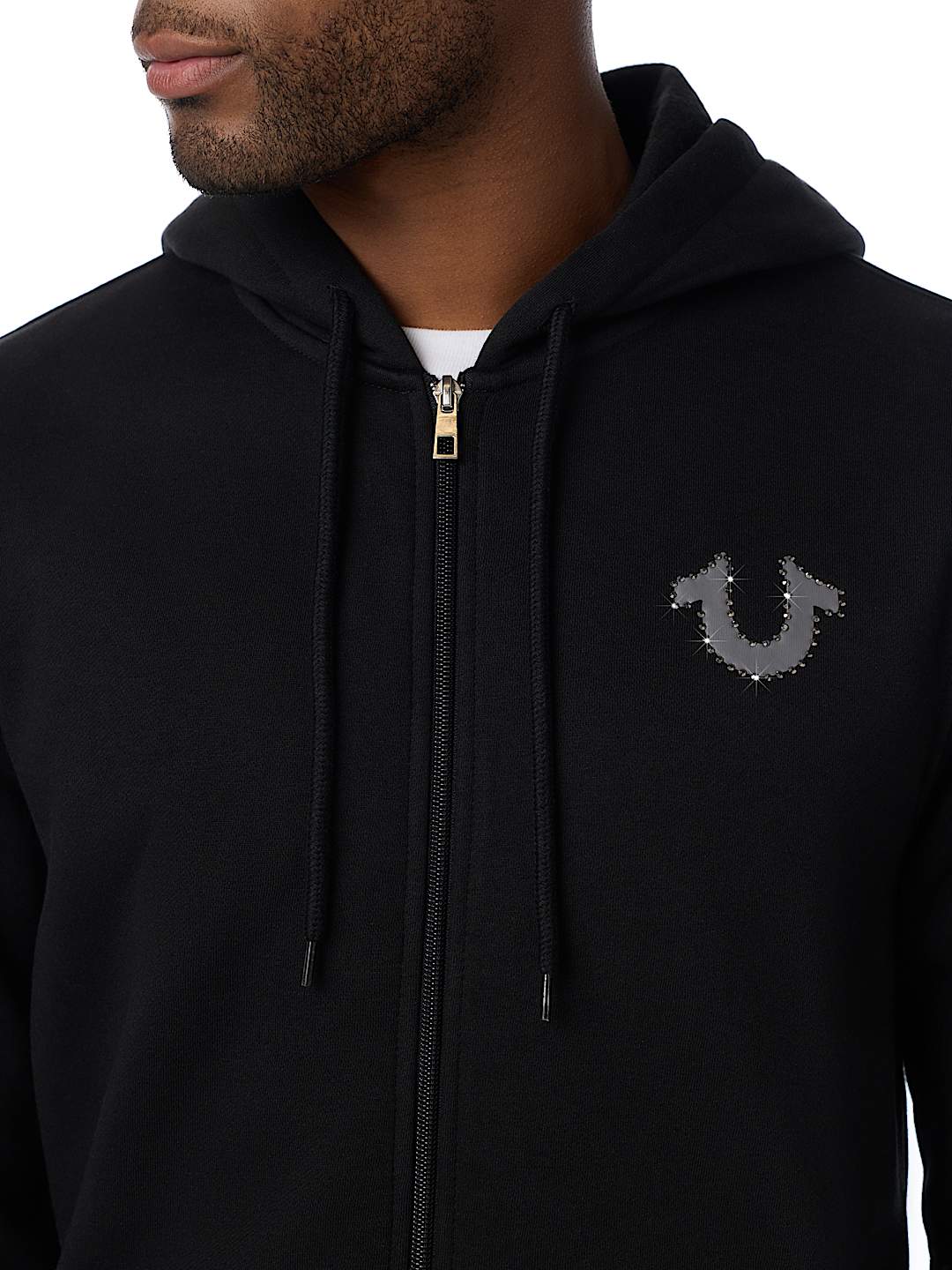 TRADE MARKED LOGO ZIP HOODIE