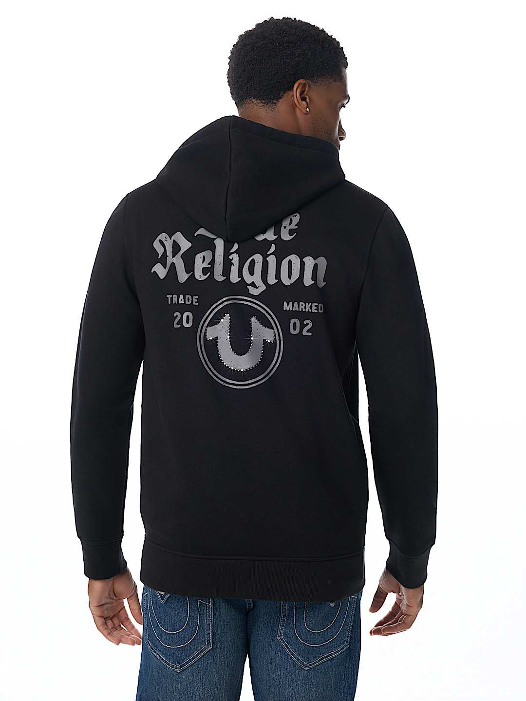 TRADE MARKED LOGO ZIP HOODIE