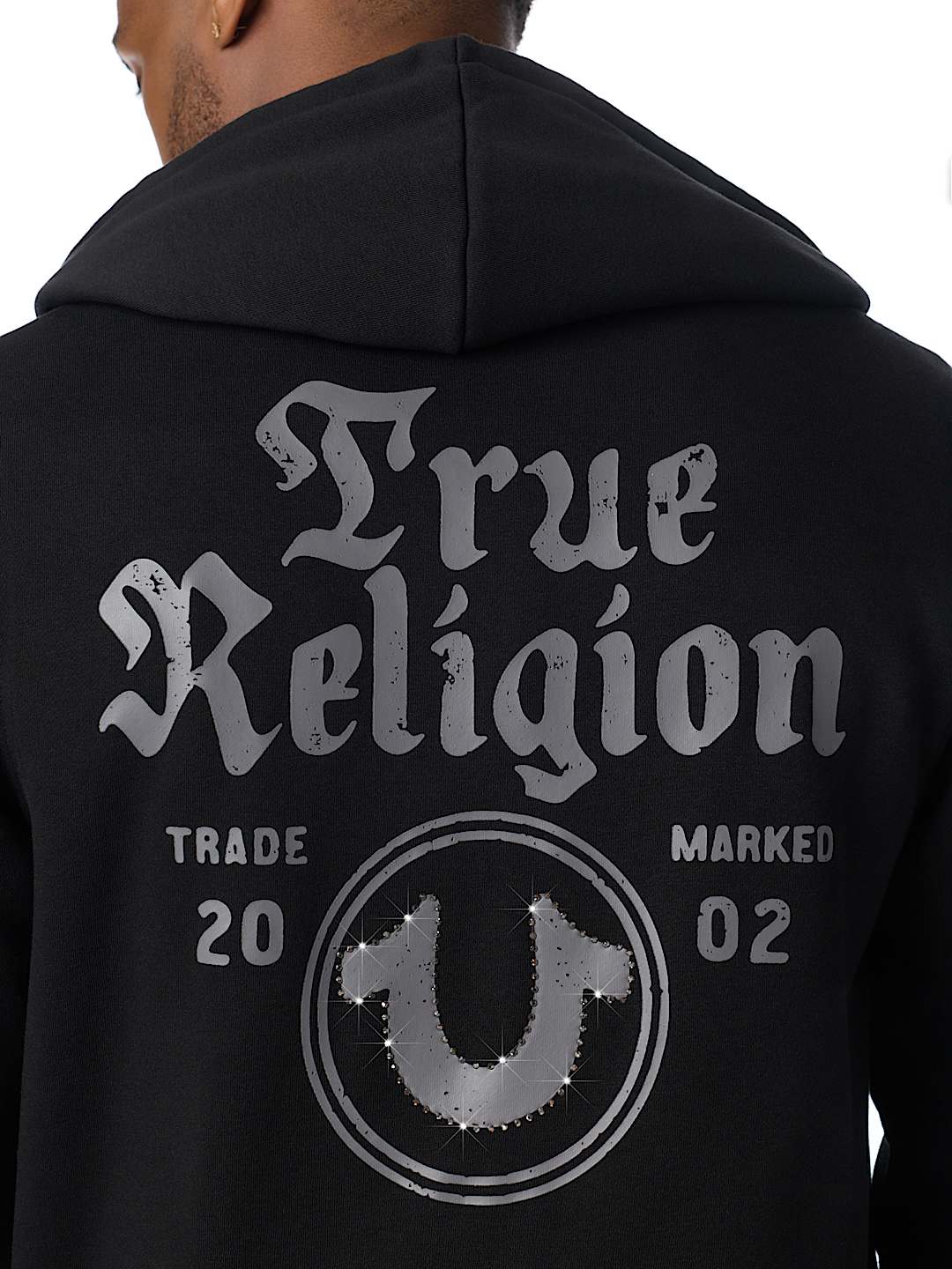 TRADE MARKED LOGO ZIP HOODIE