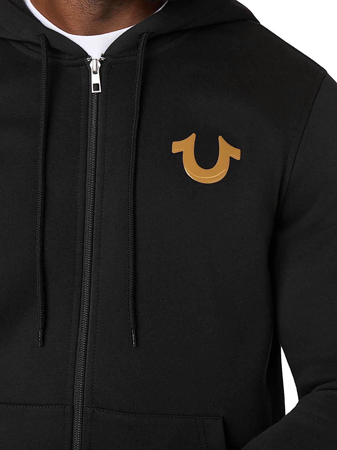 TRUE BRAND ARCHED LOGO ZIP HOODIE
