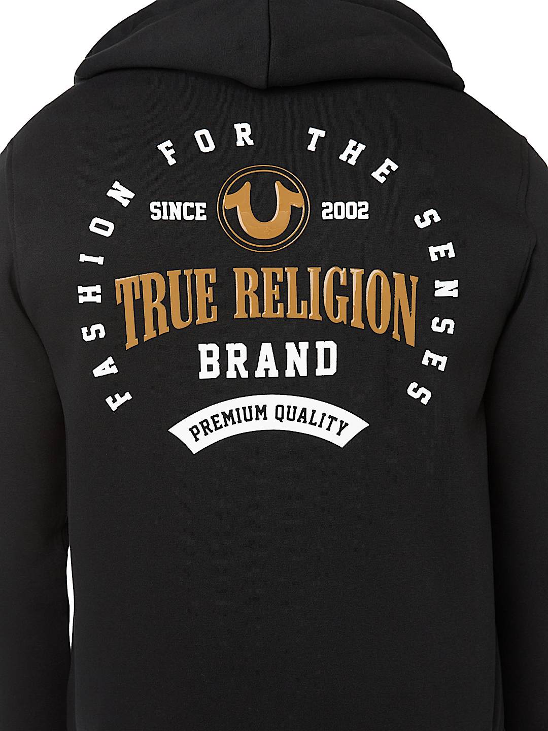 TRUE BRAND ARCHED LOGO ZIP HOODIE