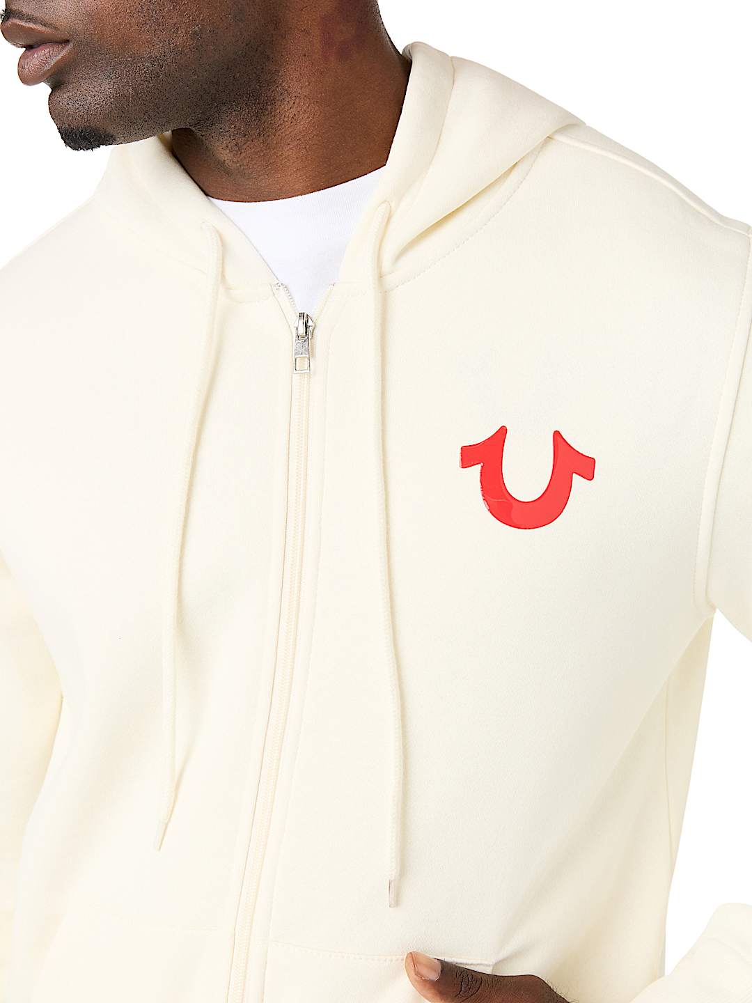 TRUE BRAND ARCHED LOGO ZIP HOODIE