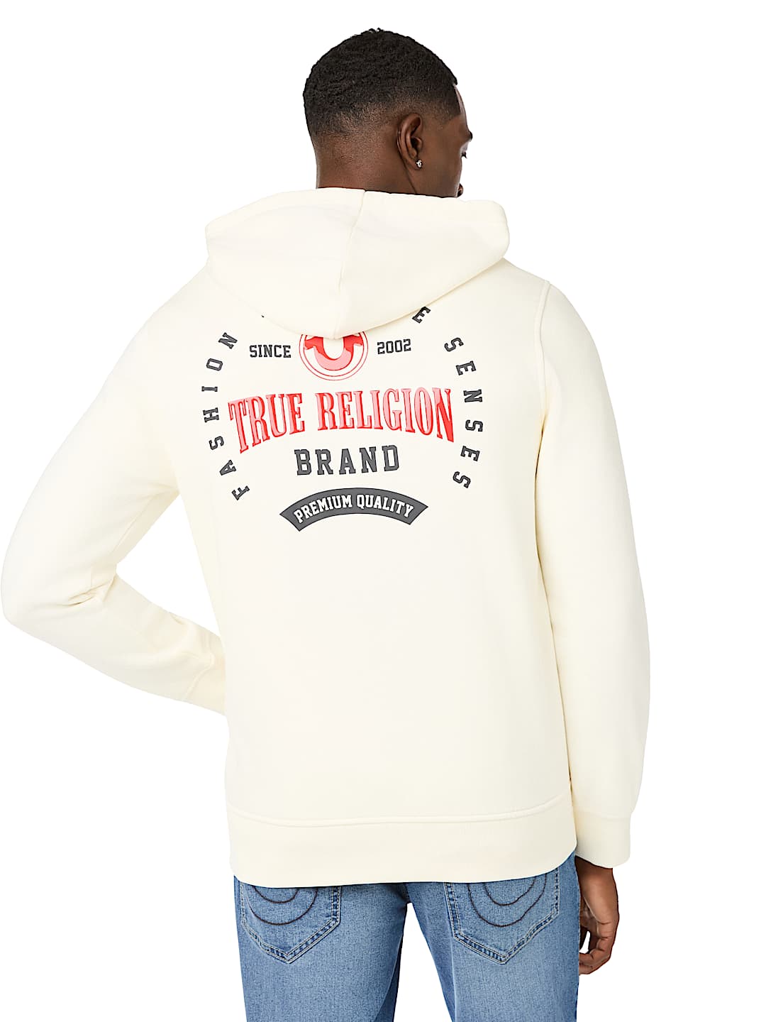 TRUE BRAND ARCHED LOGO ZIP HOODIE