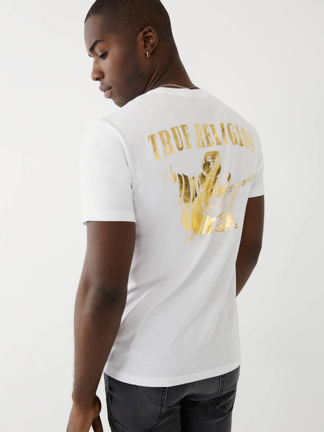 White and deals gold t shirt