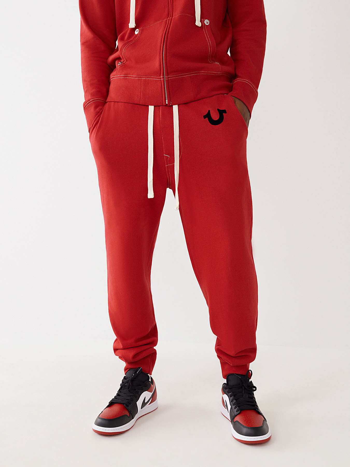 Red true religion jogging suit online