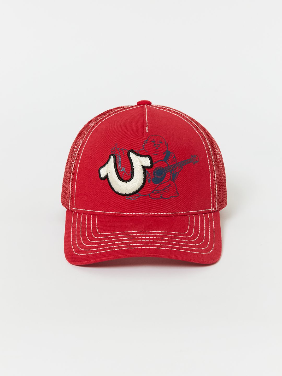 【TRUE RELIGION】★キャップ★ HORSESHOE TRUCKER HAT HORSESHOE BUDDHA TRUCKER HAT - Red | True Religion