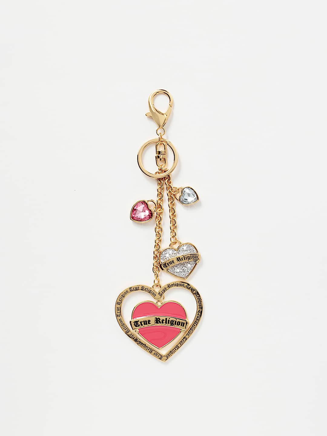 DOUBLE HEART LOGO KEY CHAIN, image 1