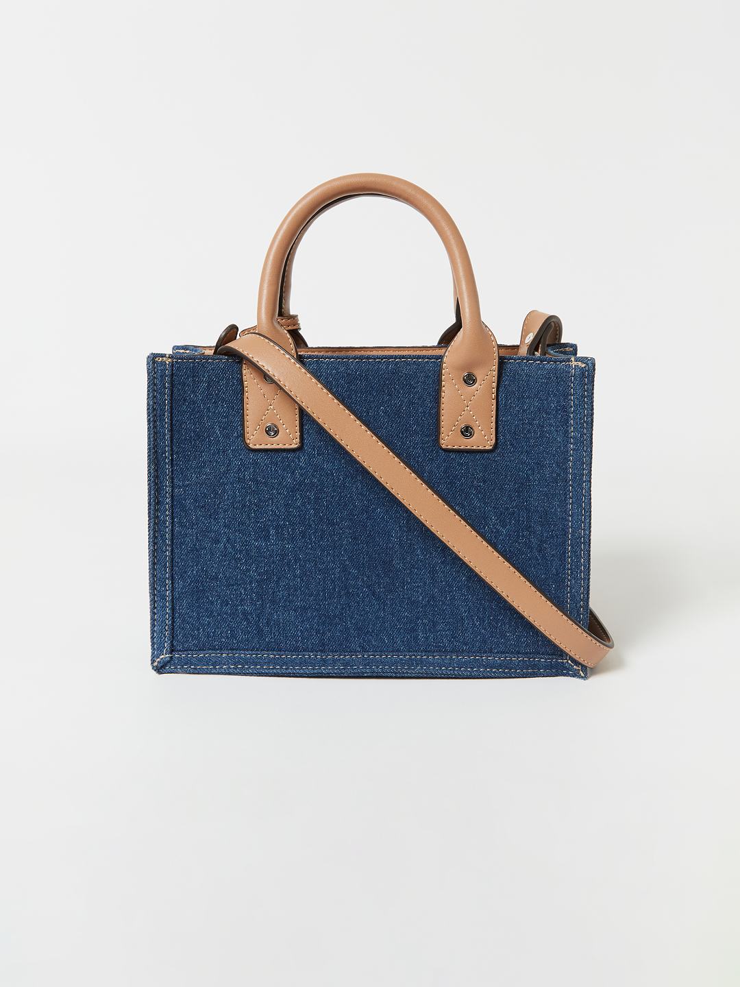 QUILTED DENIM TOTE BAG, image 8