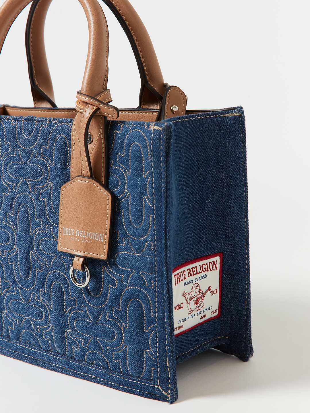QUILTED DENIM TOTE BAG, image 9