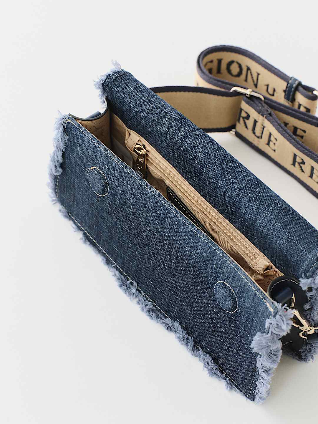 FRAYED DENIM SHOULDER BAG, image 4