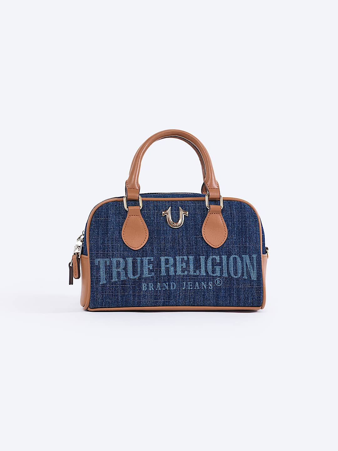 FADED LOGO DENIM SATCHEL