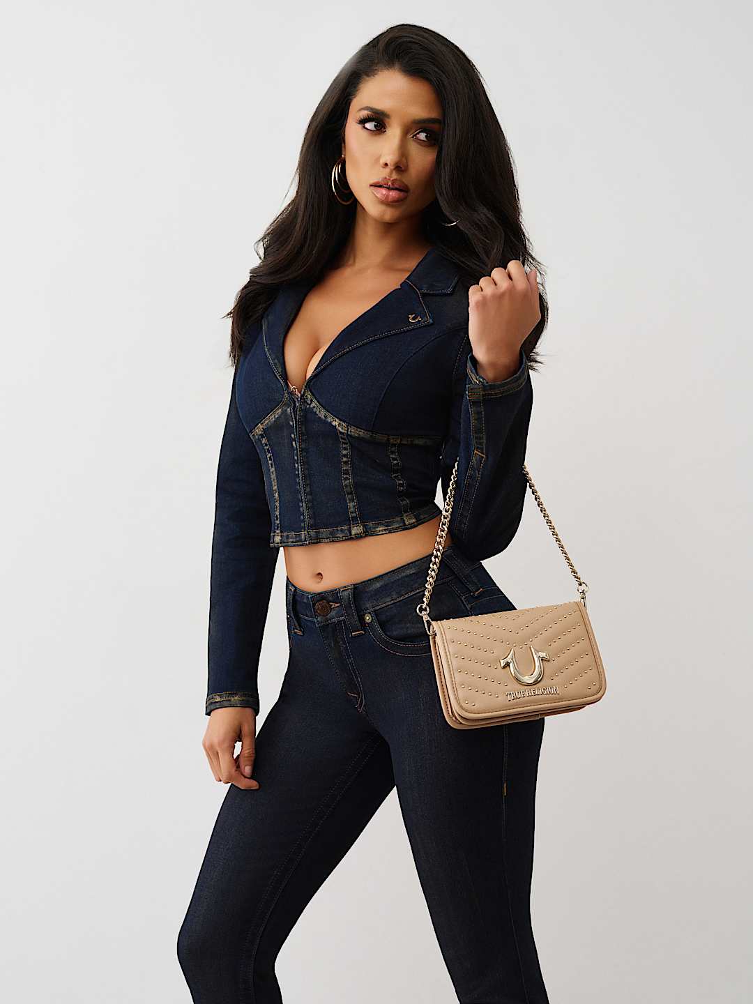 HORSESHOE STUDDED HANDBAG, image 2