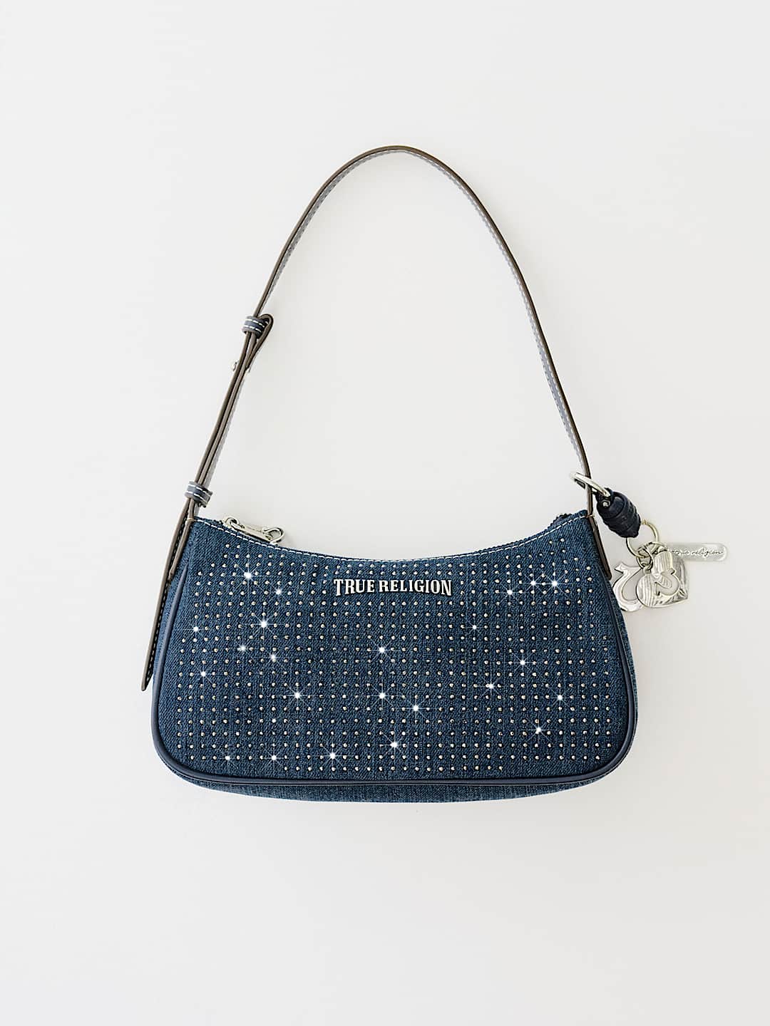 DENIM CRYSTAL SHOULDER BAG, image 2