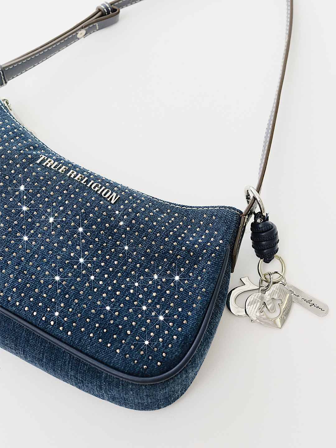 DENIM CRYSTAL SHOULDER BAG, image 4