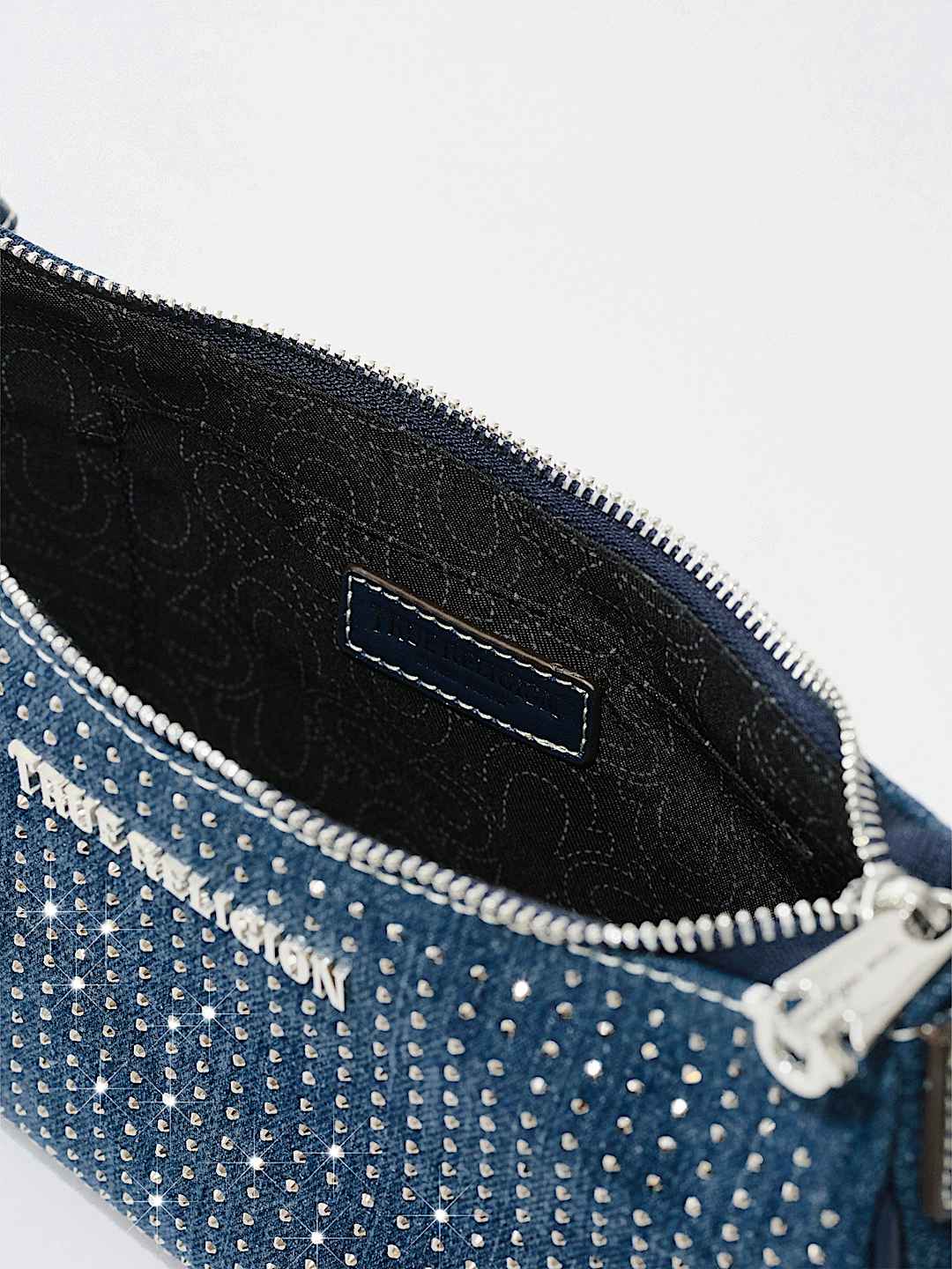 DENIM CRYSTAL SHOULDER BAG, image 5
