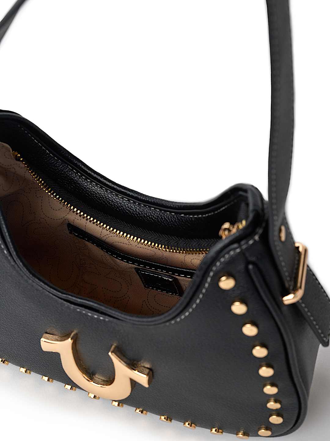 HORSESHOE STUDDED SHOULDER BAG