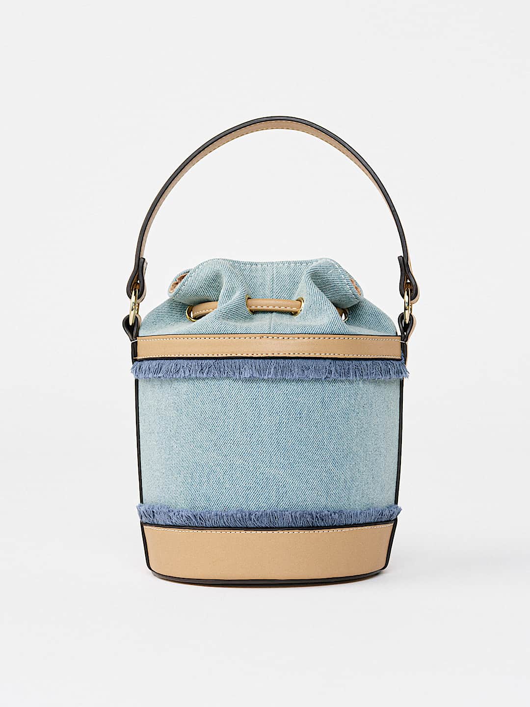 BUDDHA PATCH DENIM BUCKET BAG, image 2