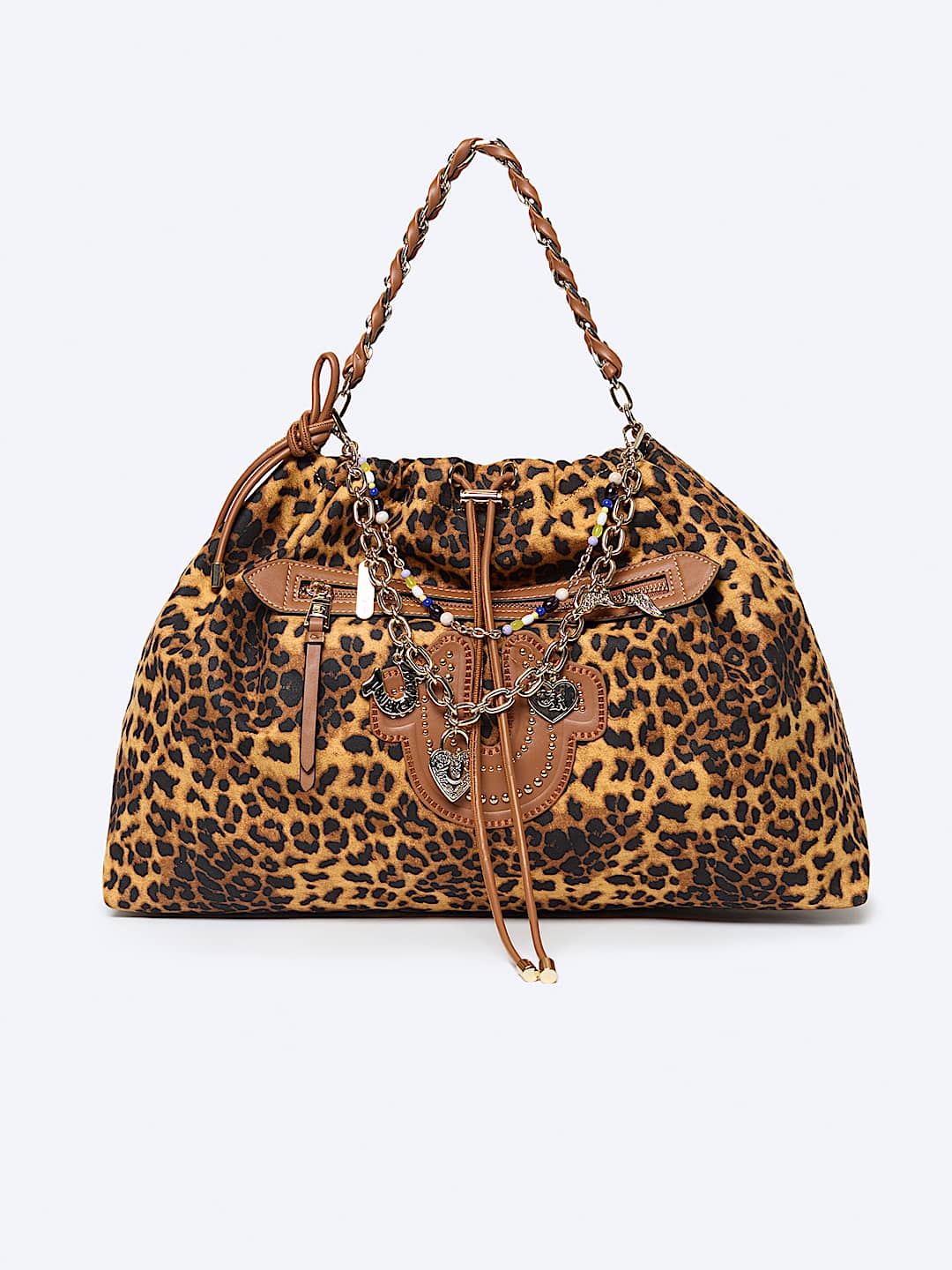 LEOPARD PRINT SOFT HOBO BAG