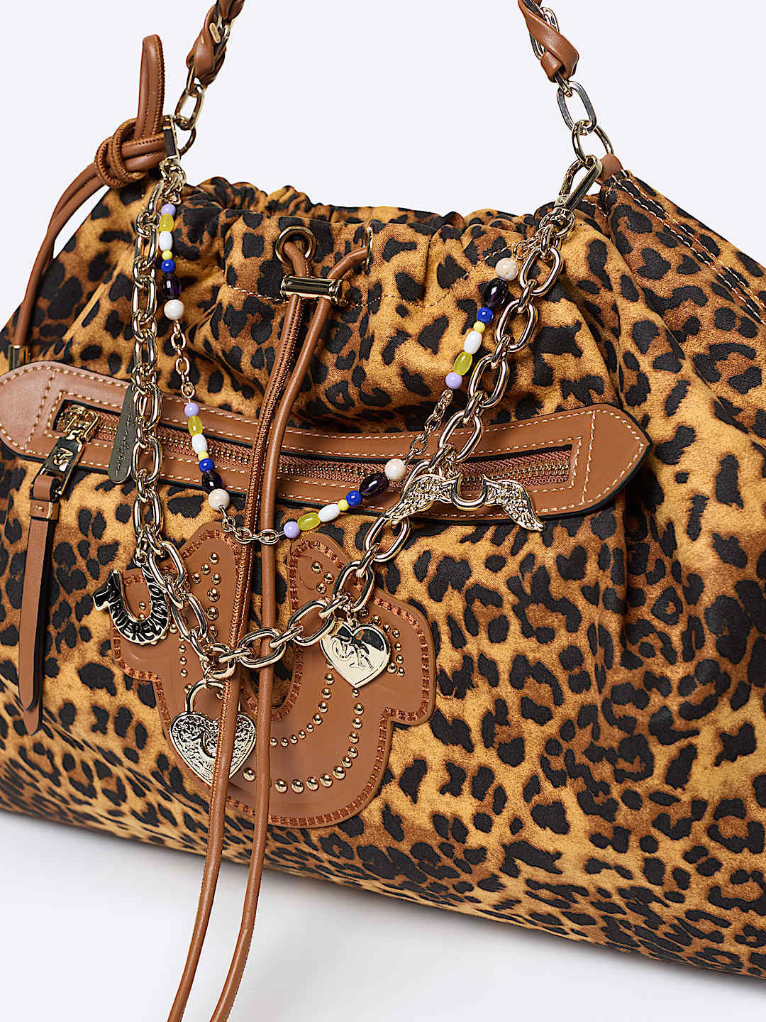 LEOPARD PRINT SOFT HOBO BAG