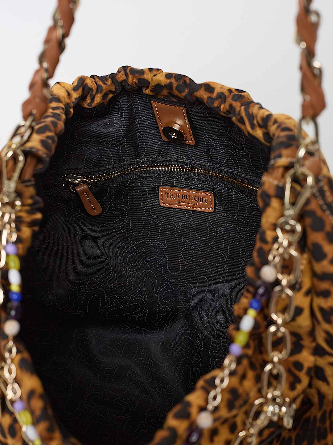 LEOPARD PRINT SOFT HOBO BAG