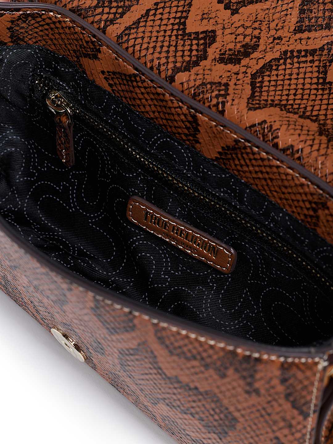 MULTI PRINT HORSESHOE FLAP BAG