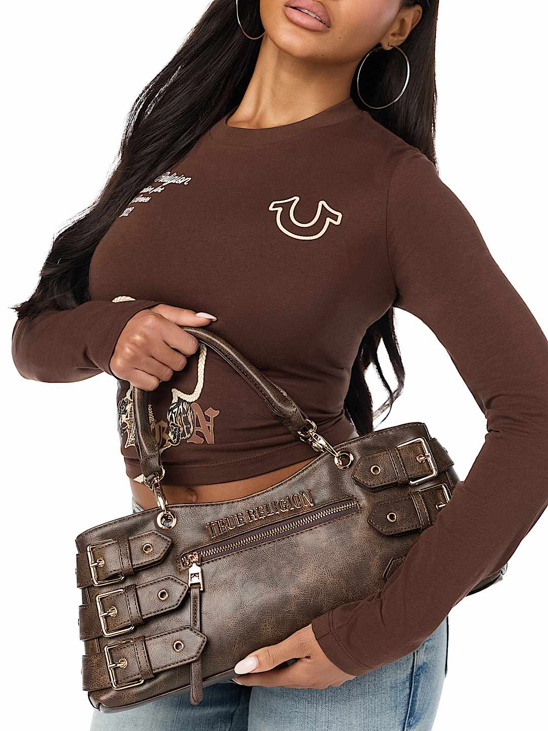 TRUE MULTI BUCKLE HANDBAG