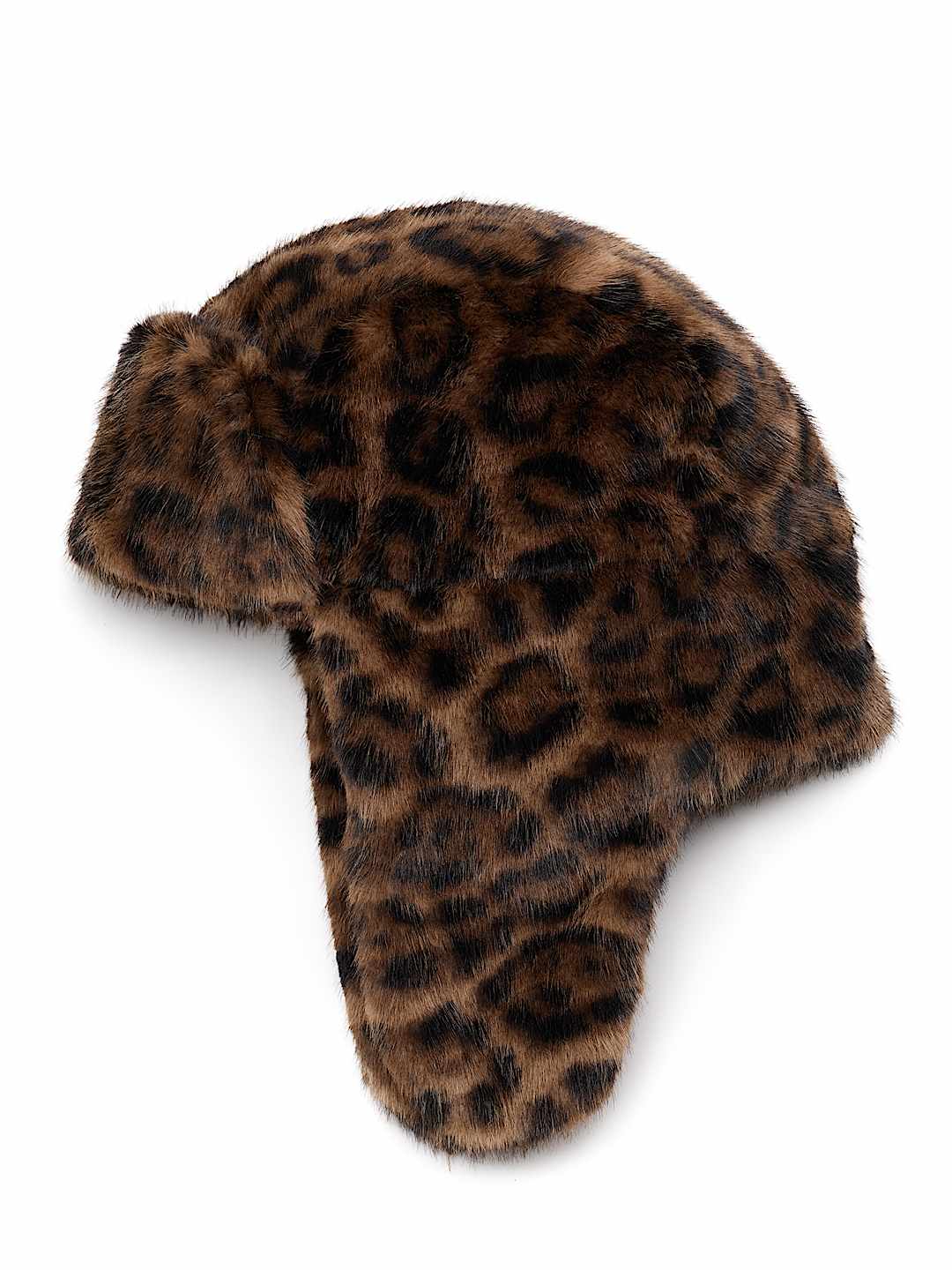 LEOPARD FAUX FUR TRAPPER