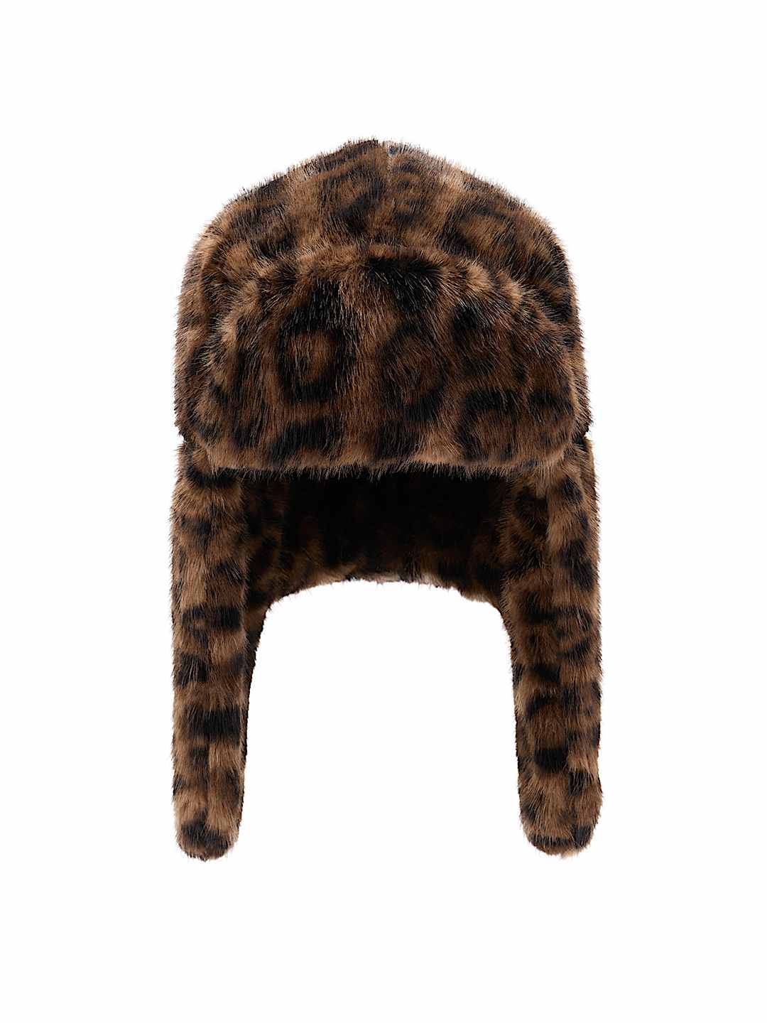 LEOPARD FAUX FUR TRAPPER