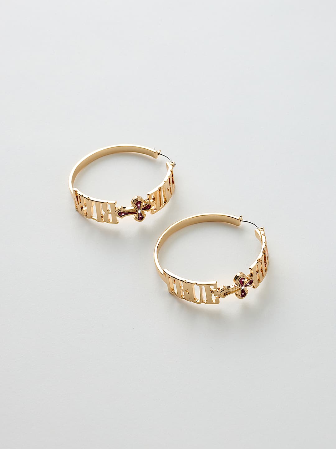 LOGO SYMBOL HOOP EARRINGS, image 1