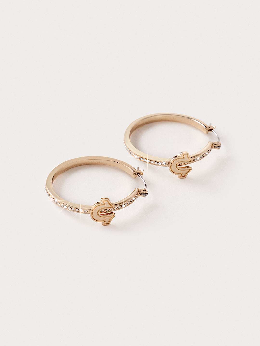 CRYSTAL HORSESHOE HOOP EARRINGS, image 4