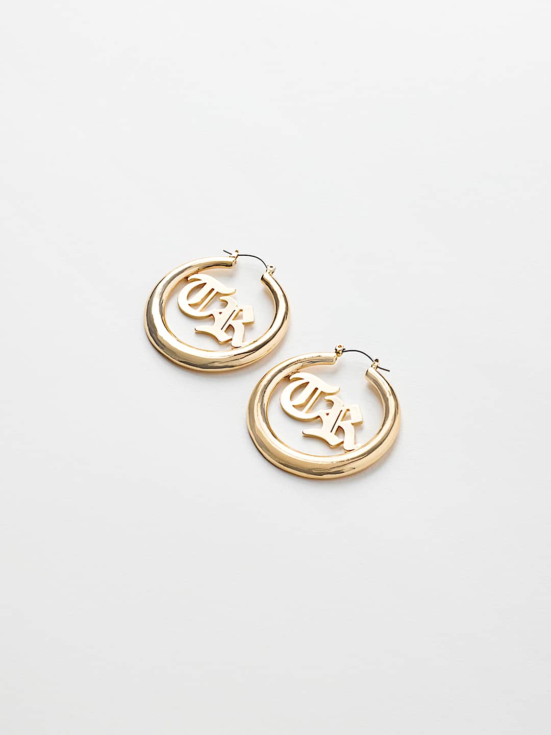 LOGO HOOP EARRINGS, image 2