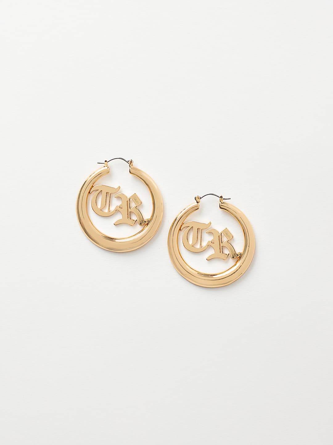 LOGO HOOP EARRINGS, image 1