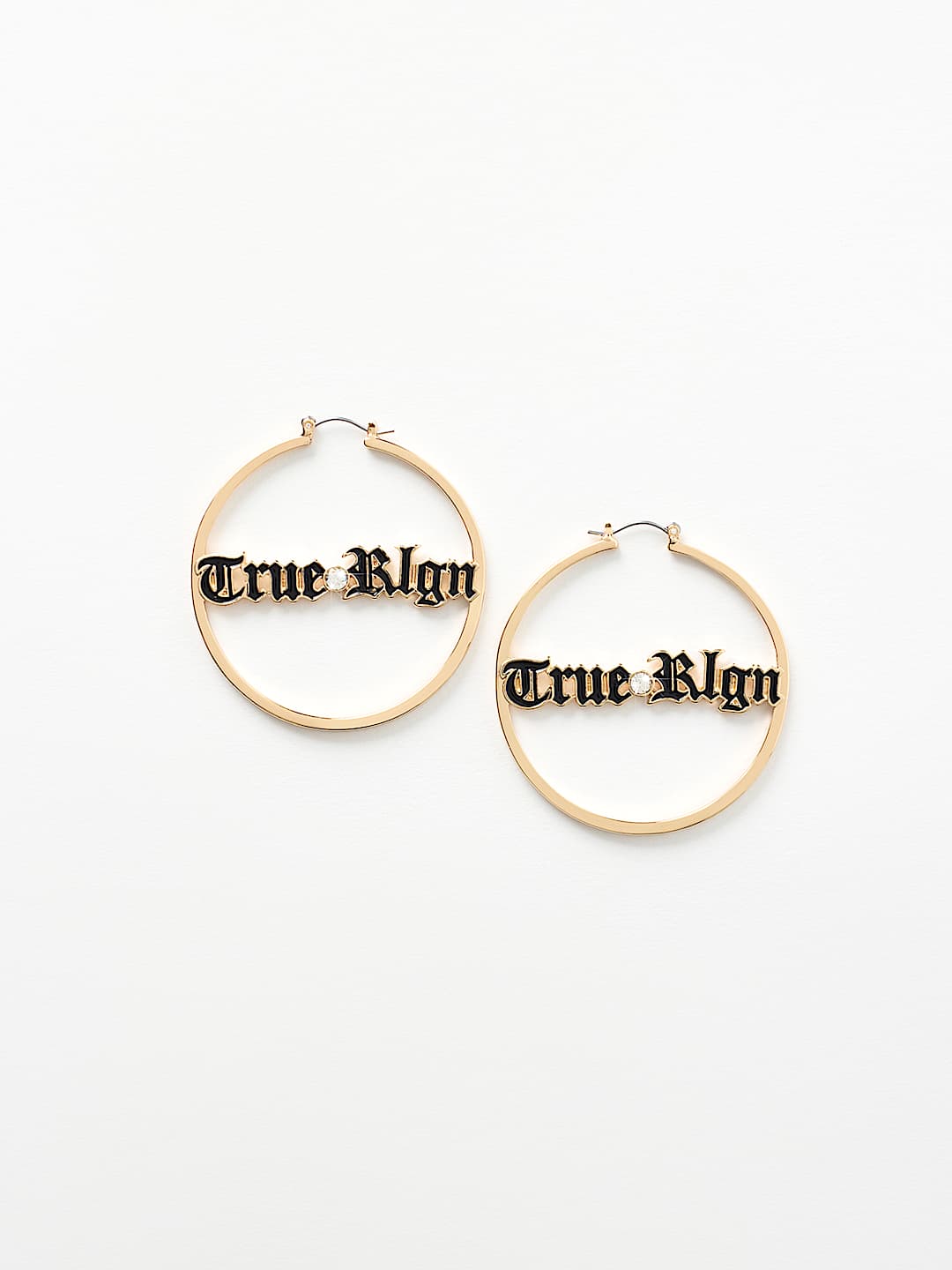 LOGO HOOP EARRINGS, image 1