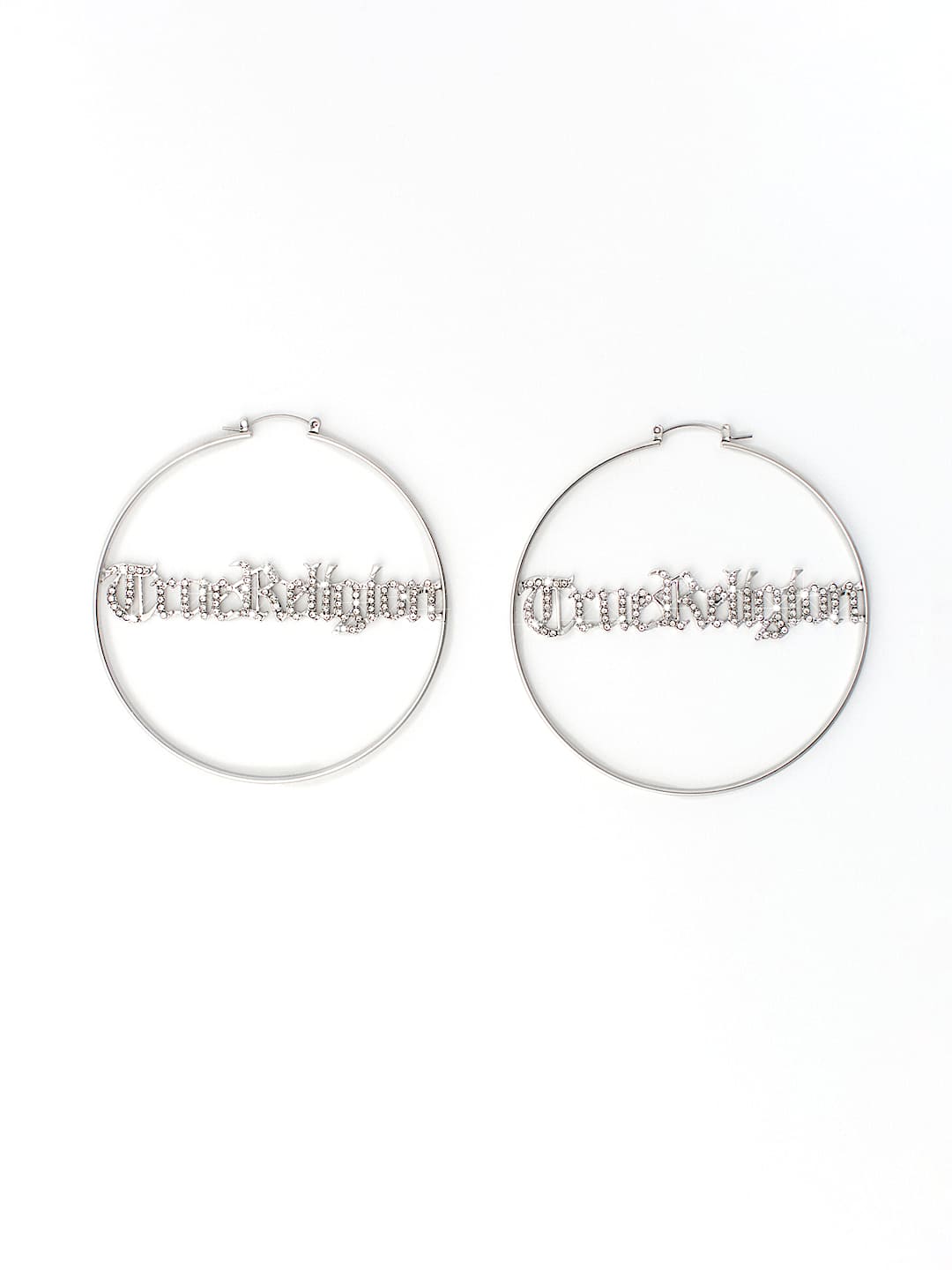 XL TRUE CRYSTAL HOOP EARRINGS