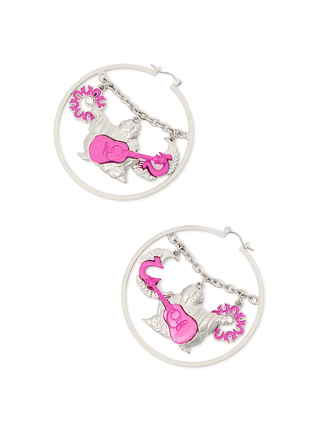 BUDDHA CHAIN HOOP EARRINGS