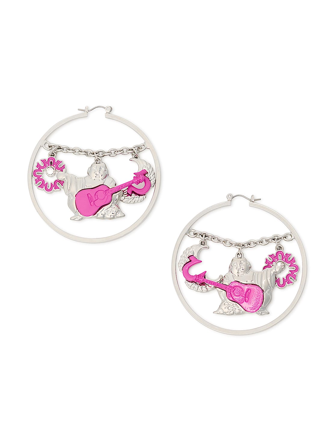 BUDDHA CHAIN HOOP EARRINGS