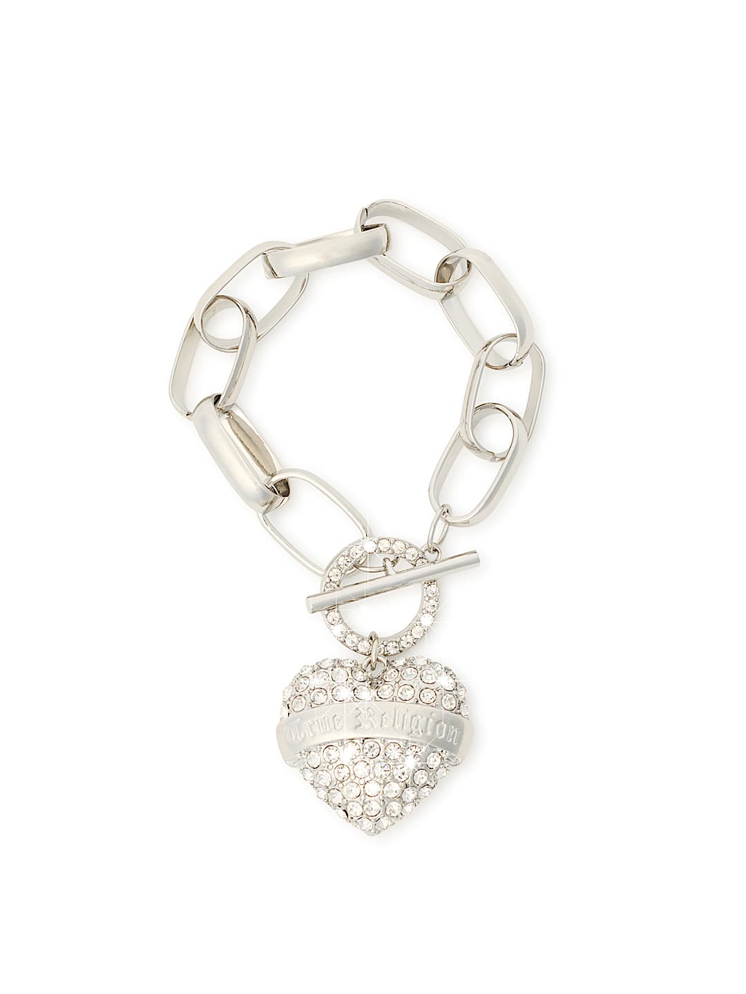 CRYSTAL TOGGLE HEART BRACELET