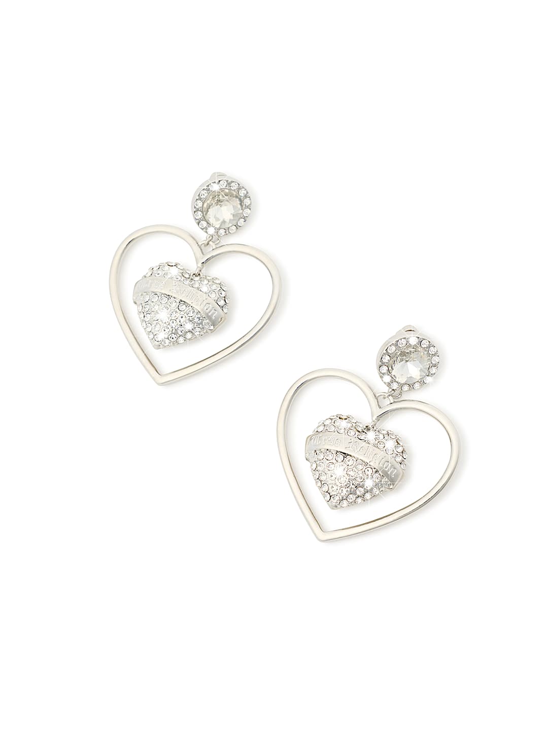 CRYSTAL HEART EARRINGS