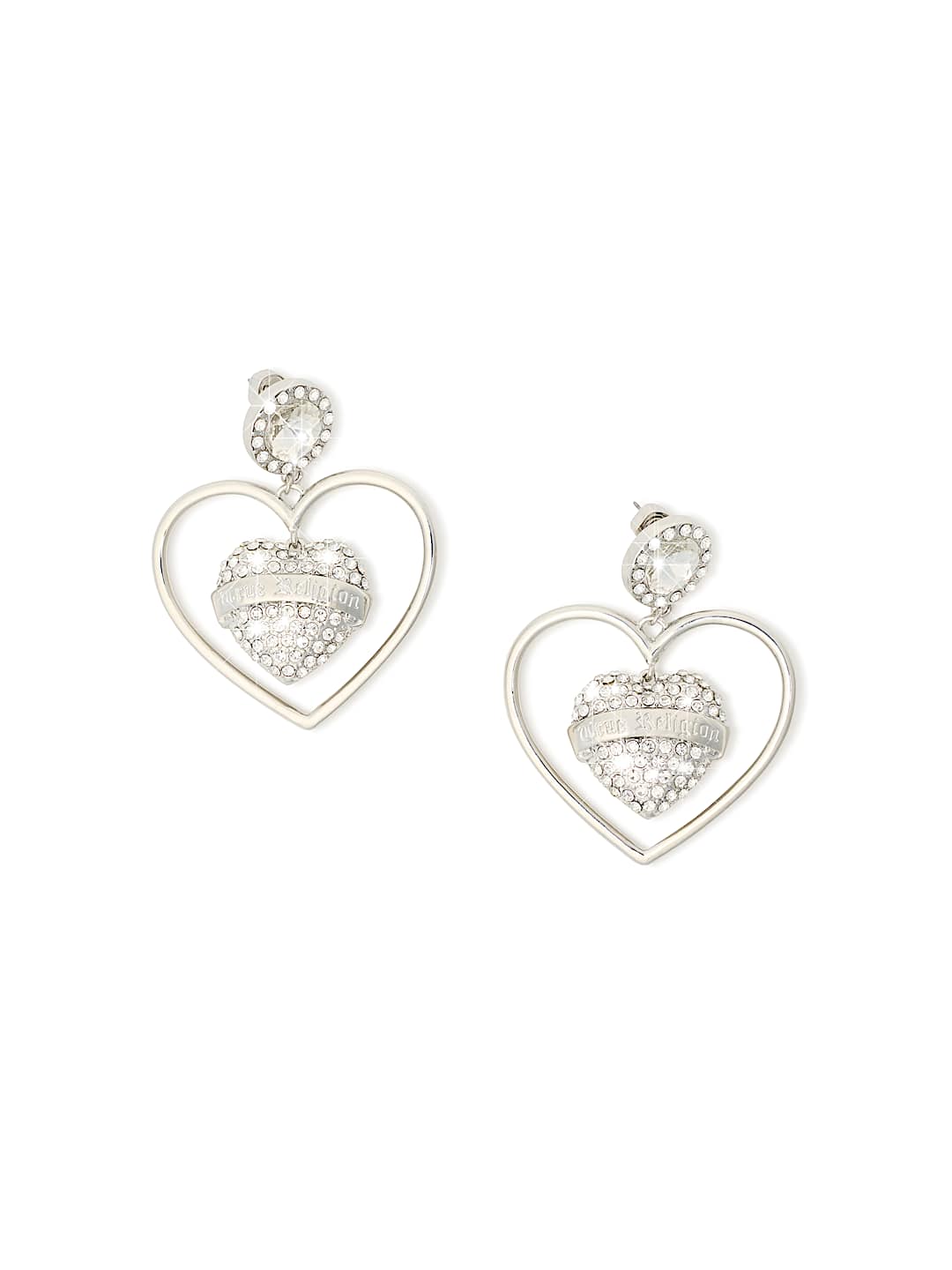 CRYSTAL HEART EARRINGS