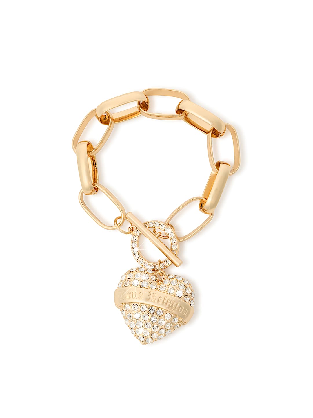 CRYSTAL TOGGLE HEART BRACELET