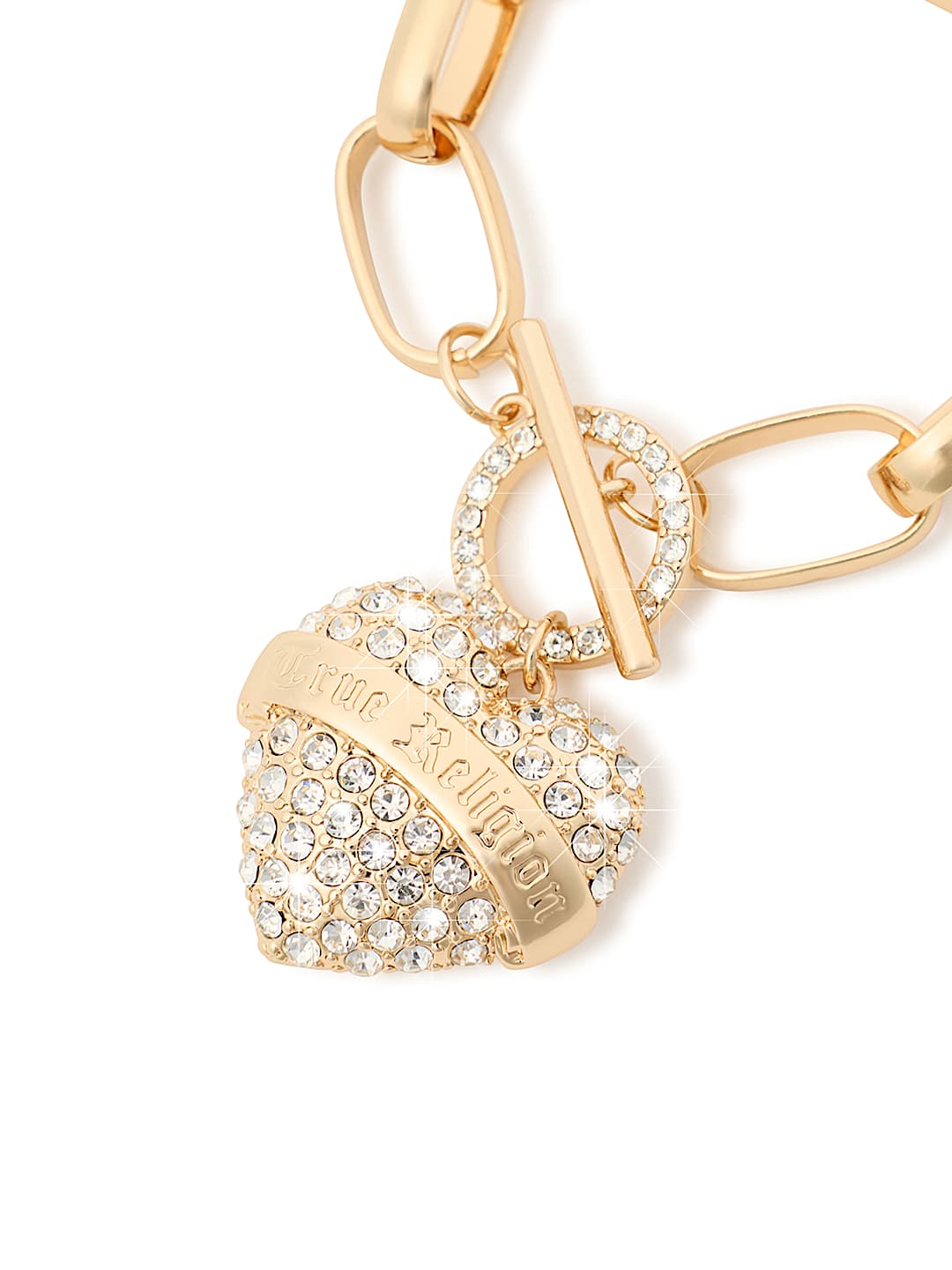 CRYSTAL TOGGLE HEART BRACELET