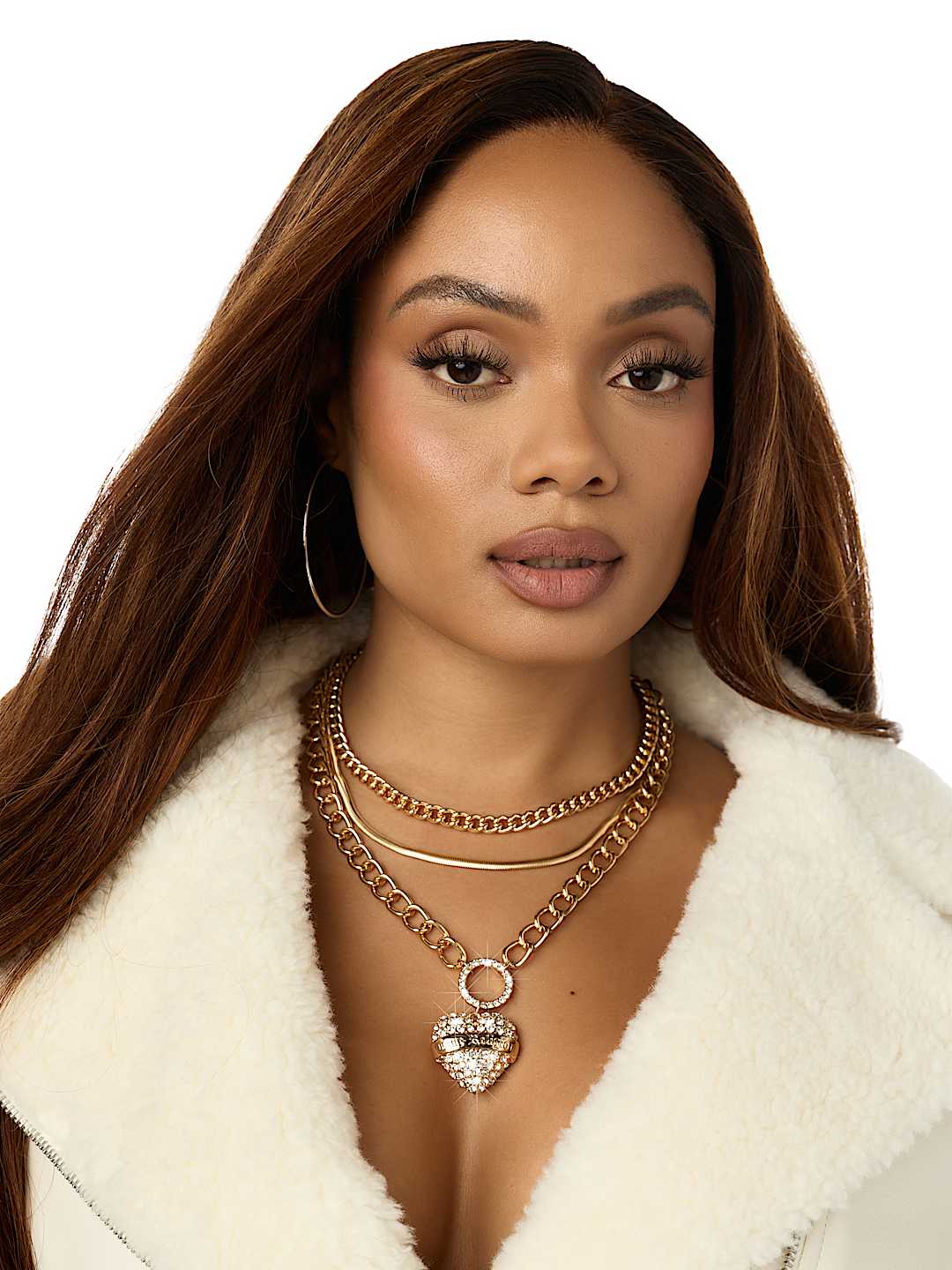 CRYSTAL HEART CHAIN NECKLACE