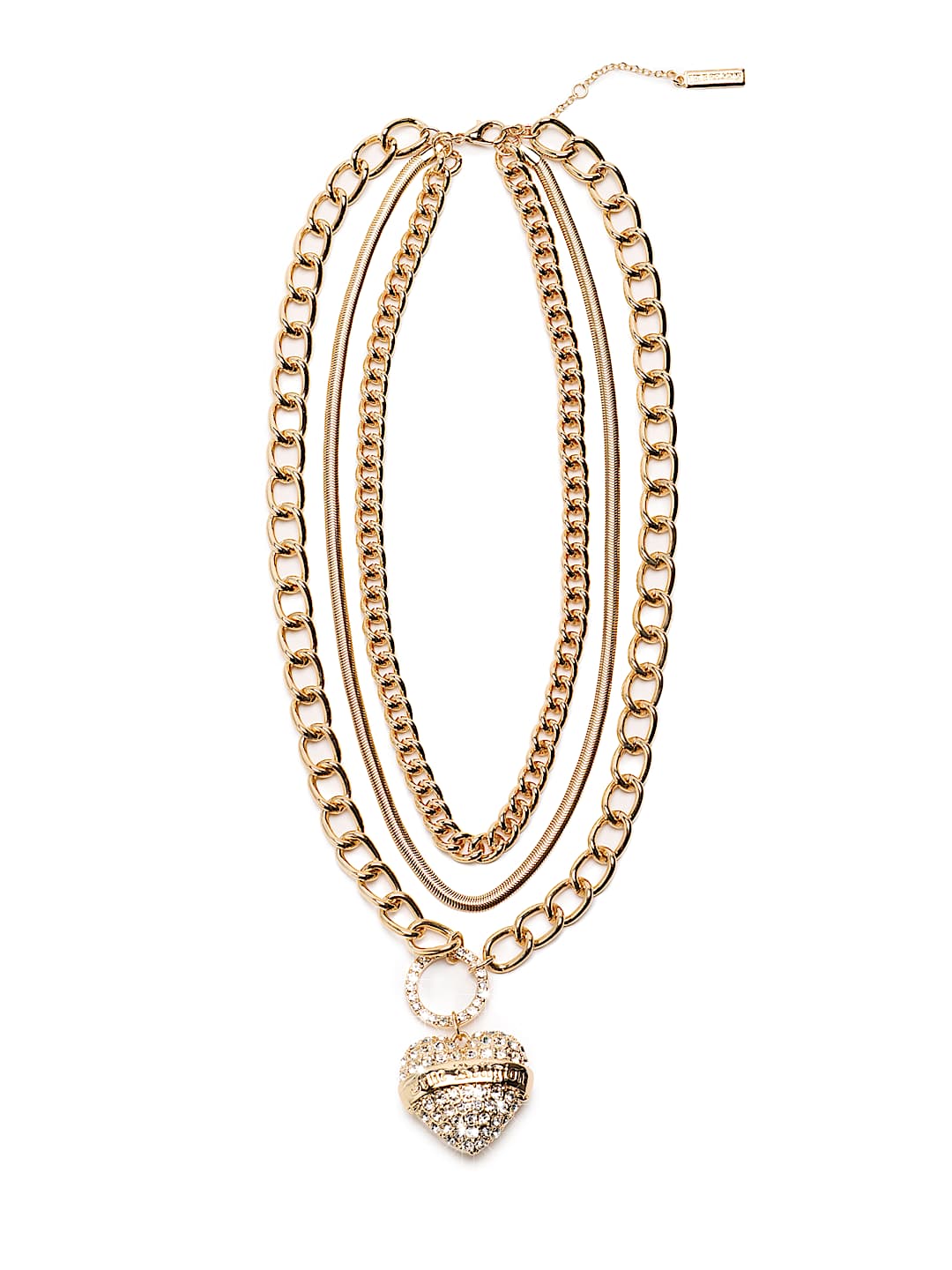 CRYSTAL HEART CHAIN NECKLACE
