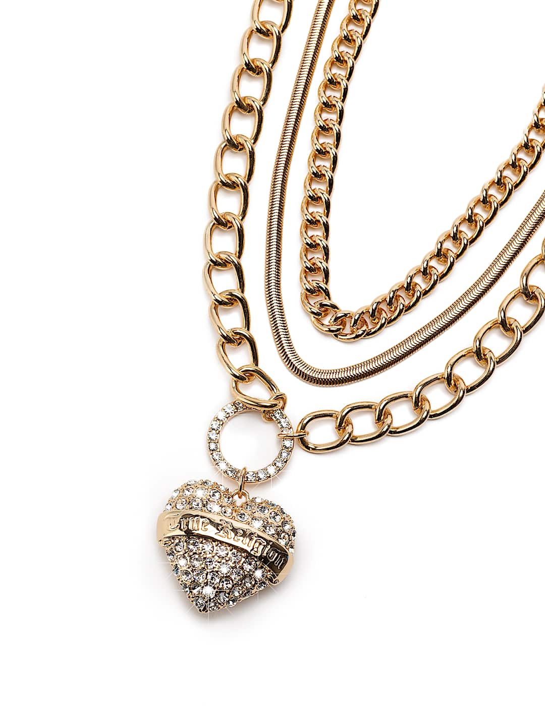 CRYSTAL HEART CHAIN NECKLACE