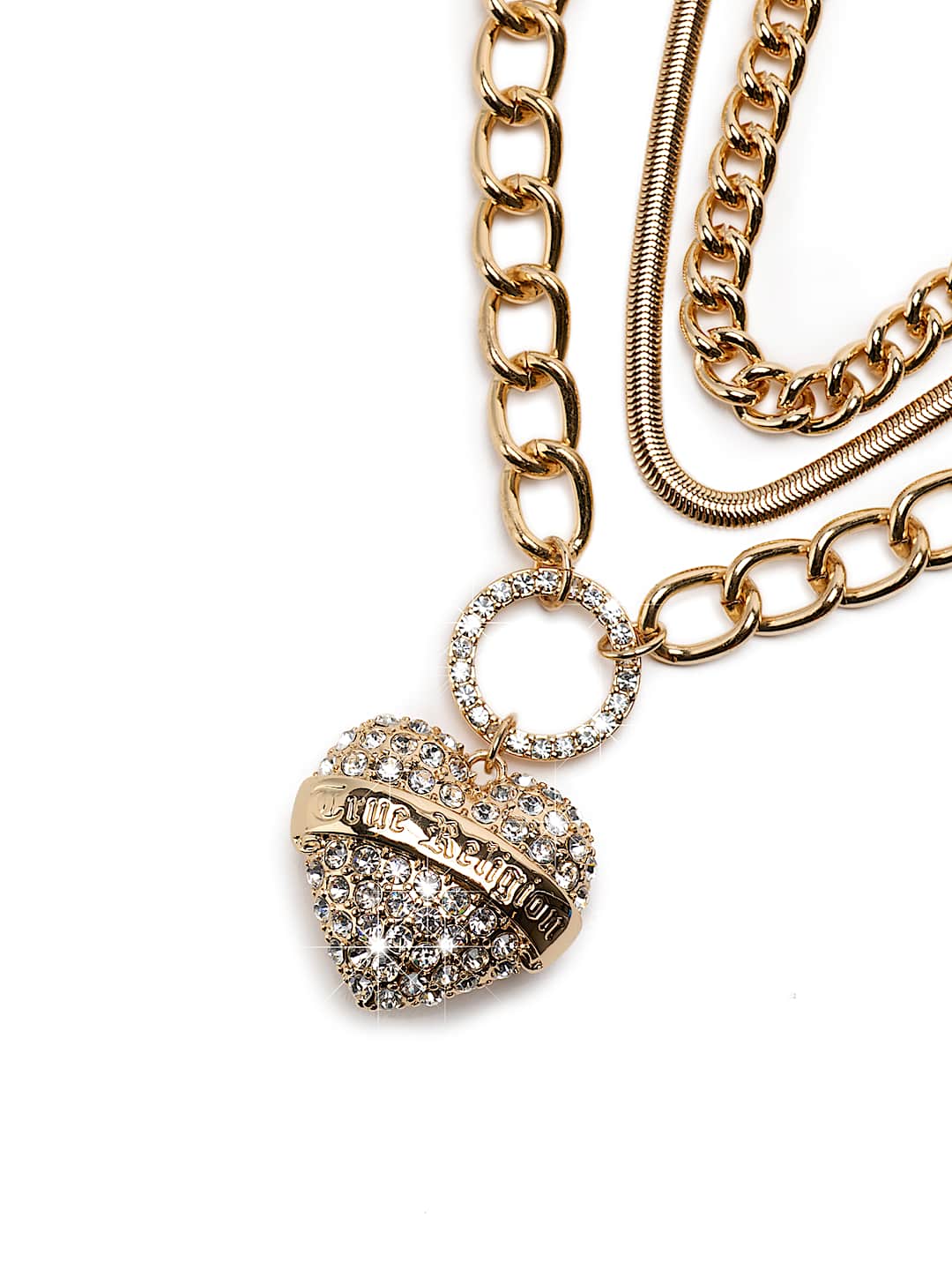 CRYSTAL HEART CHAIN NECKLACE