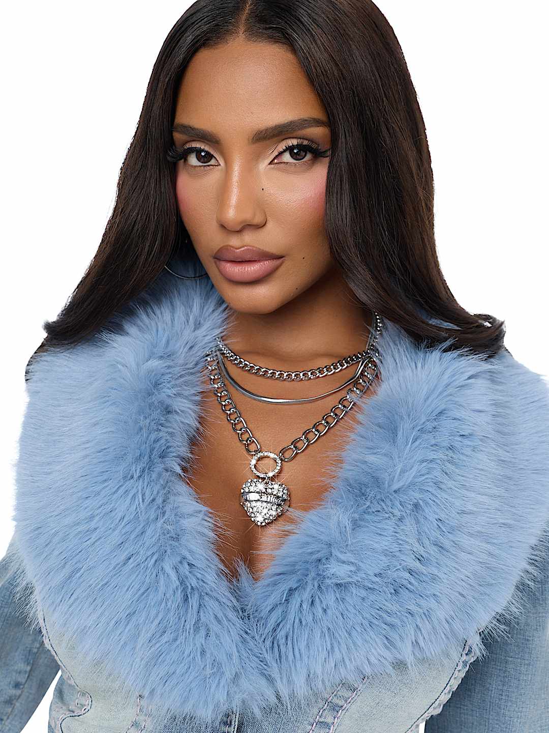 CRYSTAL HEART CHAIN NECKLACE