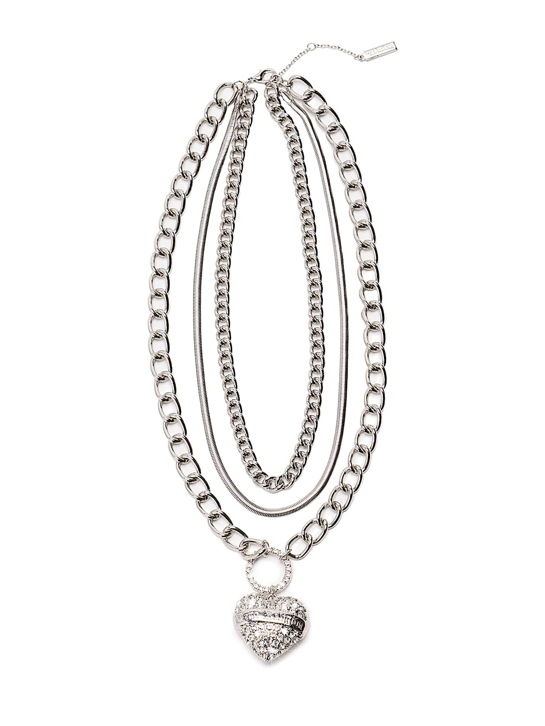 CRYSTAL HEART CHAIN NECKLACE