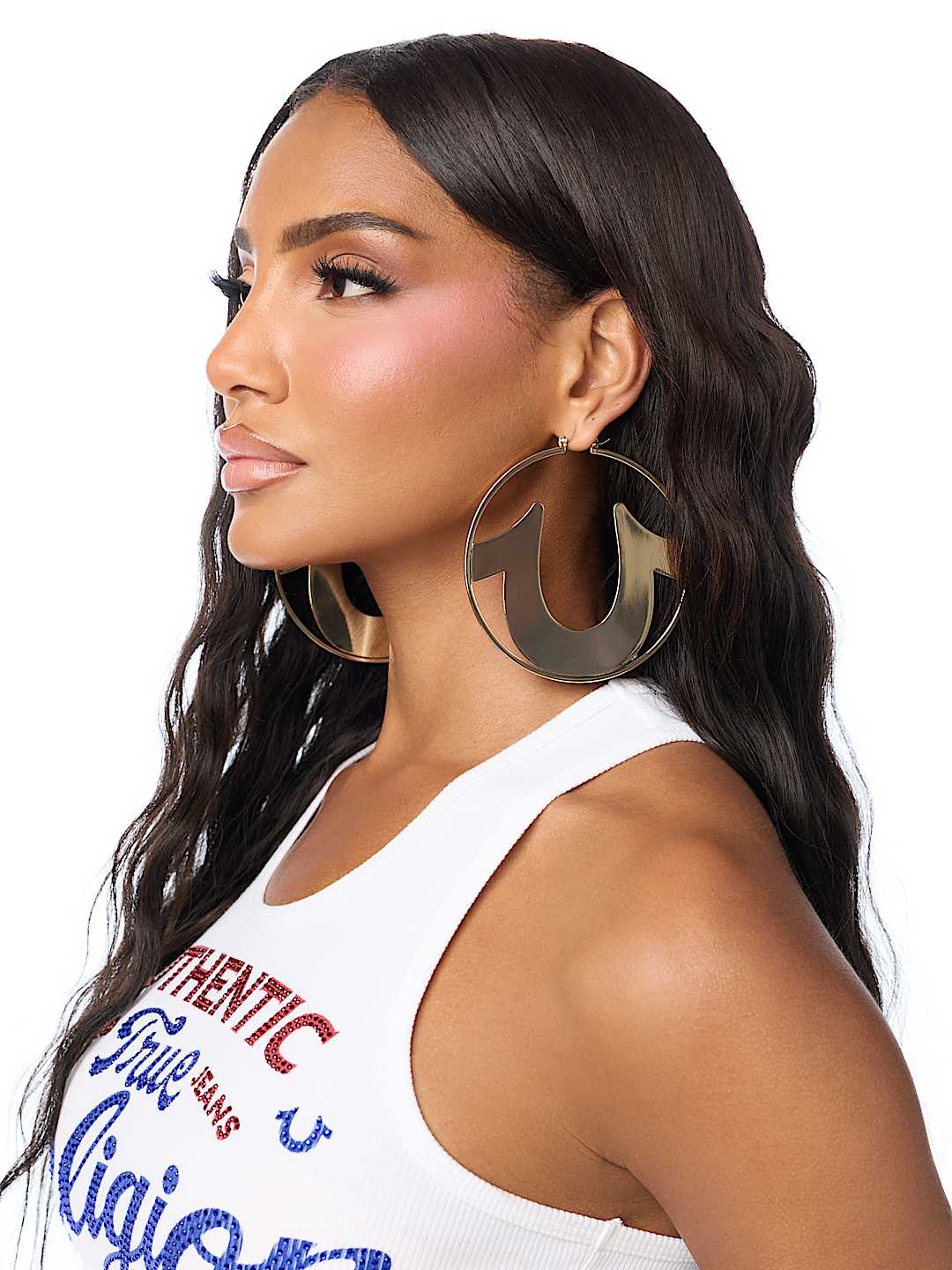 XL HORSESHOE HOOP EARRING