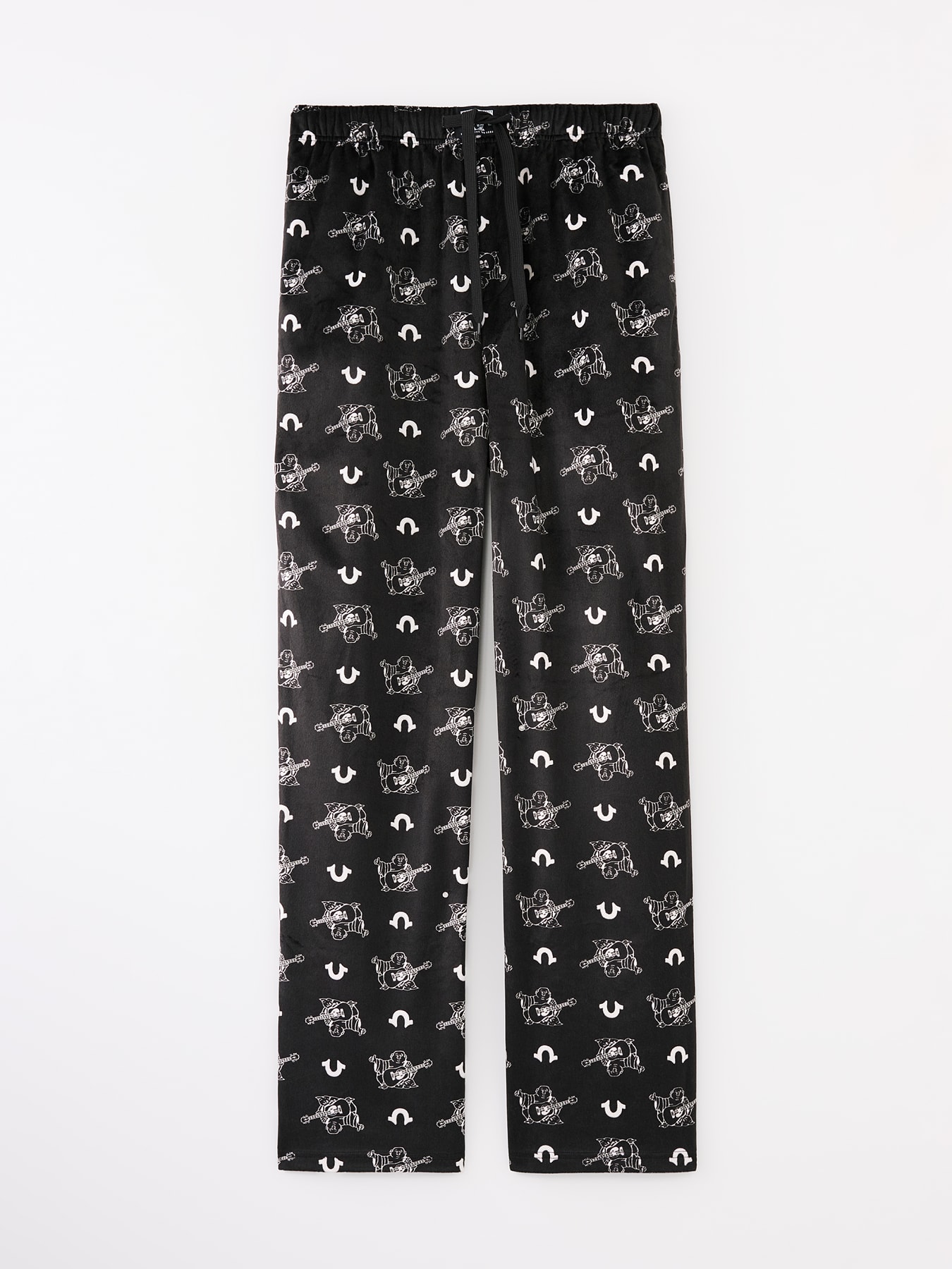 Men's Light Blue Long Pajama Pant Bottoms with Penguin All Over Print